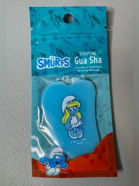 The Smurfs Sculpting Gua Sha smurfetter novelty beauty face skincare relaxing